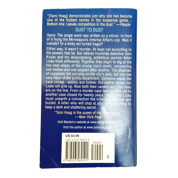 DUST TO DUST: A NOVEL By Hoag, Tami - Mass Market Paperback Pre-Owned GOOD - Picture 5 of 6